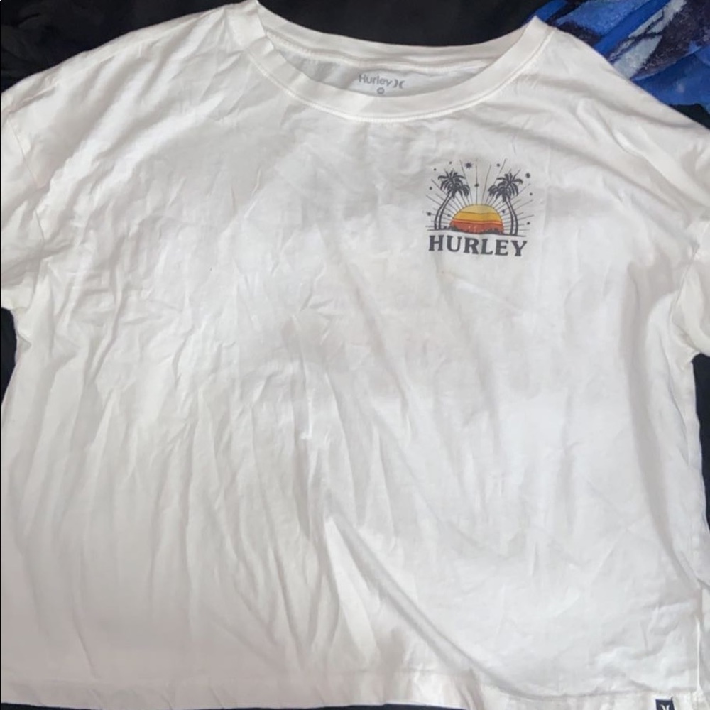 hurley, graphic crop top, worn twice